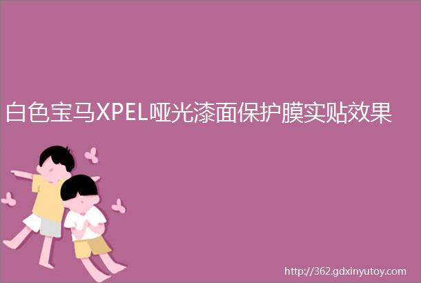 白色宝马XPEL哑光漆面保护膜实贴效果