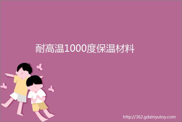 耐高温1000度保温材料