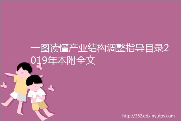 一图读懂产业结构调整指导目录2019年本附全文