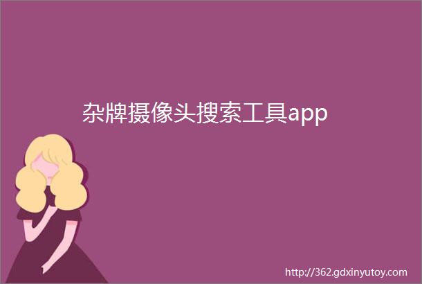 杂牌摄像头搜索工具app