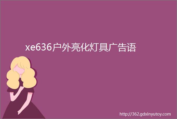 xe636户外亮化灯具广告语