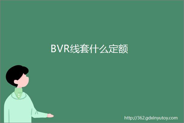 BVR线套什么定额