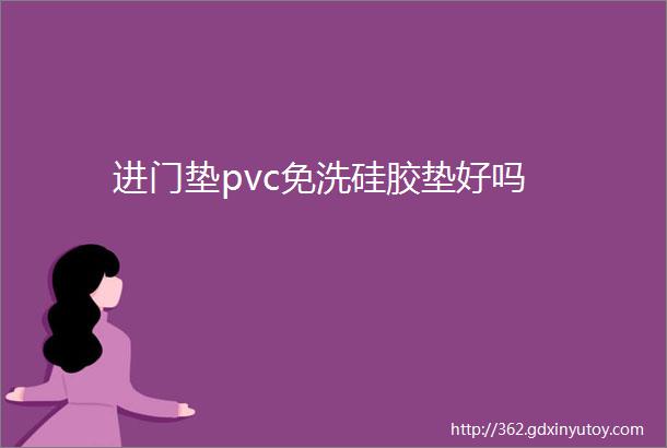 进门垫pvc免洗硅胶垫好吗