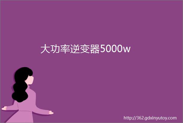 大功率逆变器5000w