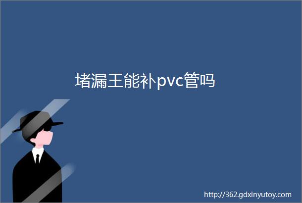 堵漏王能补pvc管吗