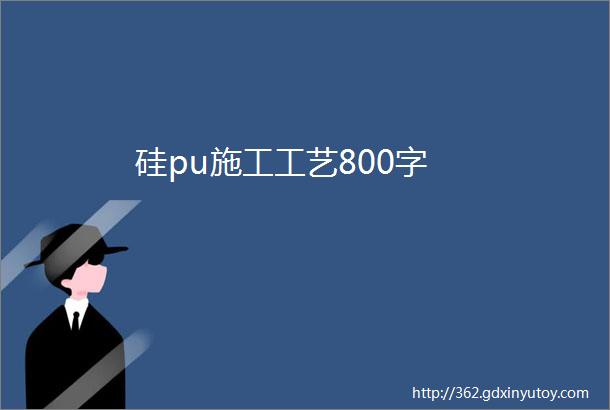 硅pu施工工艺800字