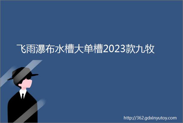 飞雨瀑布水槽大单槽2023款九牧