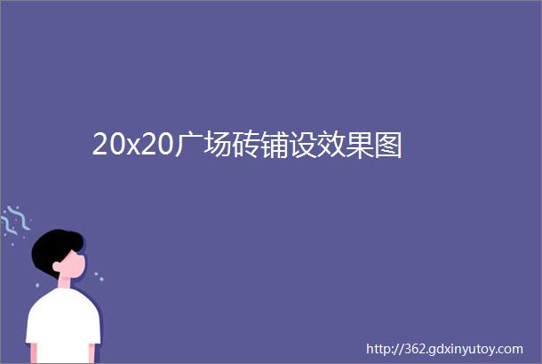 20x20广场砖铺设效果图