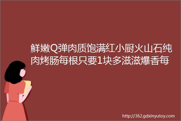 鲜嫩Q弹肉质饱满红小厨火山石纯肉烤肠每根只要1块多滋滋爆香每一口都很绝