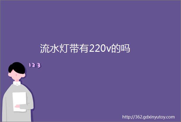 流水灯带有220v的吗