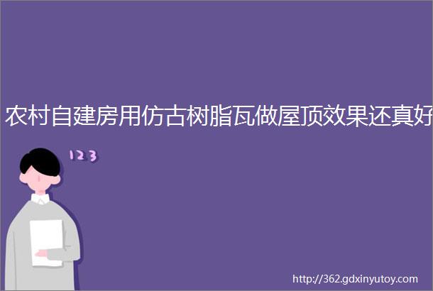 农村自建房用仿古树脂瓦做屋顶效果还真好